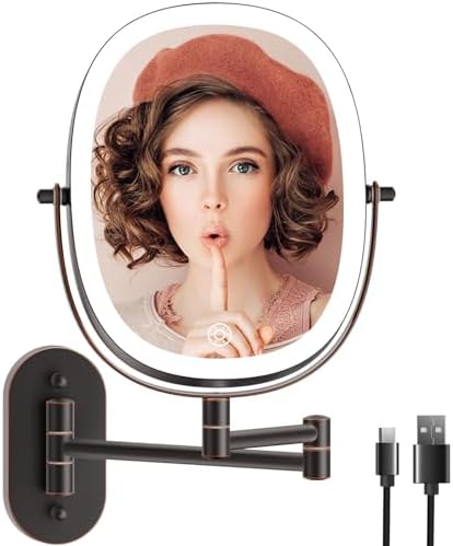 Rechargeable Wall Mounted Makeup Mirror