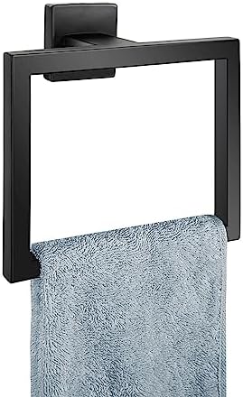 Matte Black Square Towel Holder