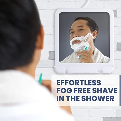 Fog-Free Shower Mirror with Hook