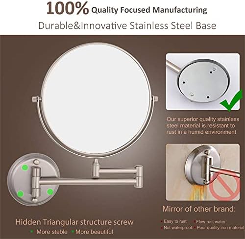 Double-Sided Shaving Make-up Mirror 5X