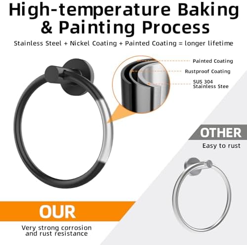 Eco-Friendly Home Luxury Towel Ring 2Pack