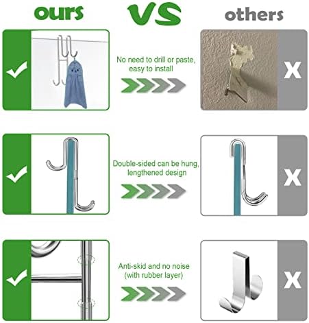 Double-Sided Shower DoorHooks - Heavy Duty