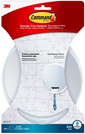 Command Fog Resistant Mirror with 2 Water Resistant Strips