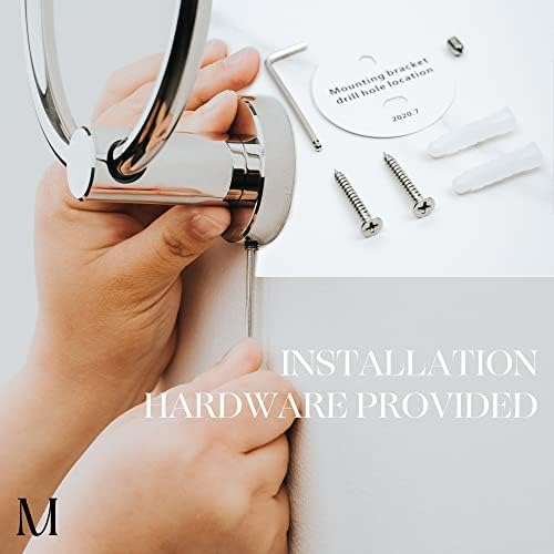 Marmolux Chrome Towel Ring - Hand Towel Holder for Bathroom Wall