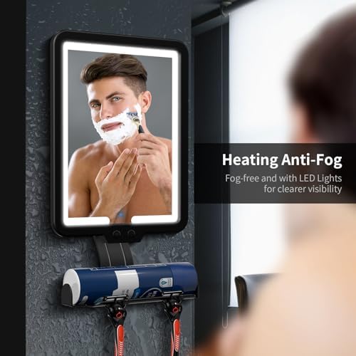 Lighted Folding Anti-Fog Shaver Mirror