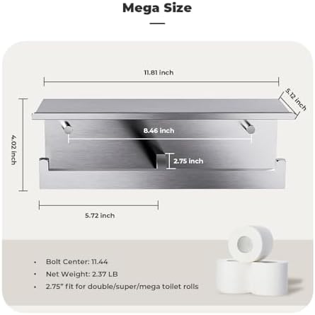 Double Toiletries Holder with Shelf