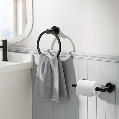 FORIOUS Matte Black toilet paper holder