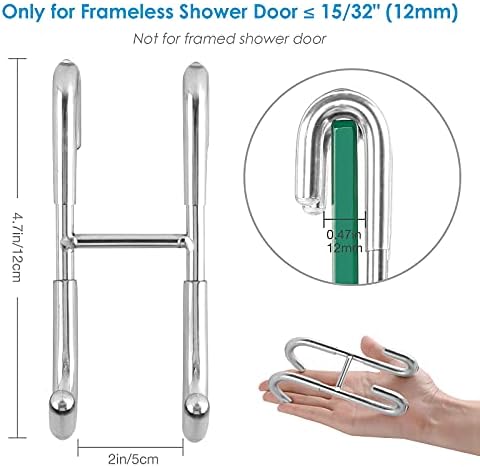 Frameless Shower Door Hook Silver