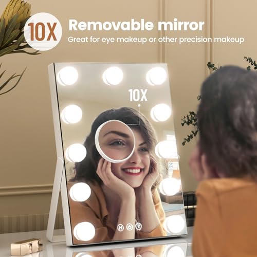 11x14 Interactive Vanity Mirror wLED Light Charging Port for Makeup
