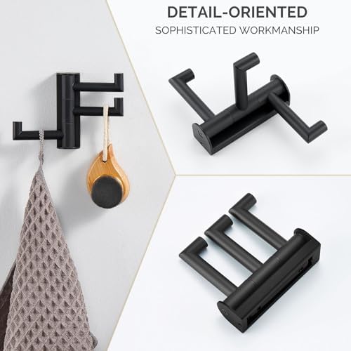 Angle Simple Swivel Towel Hook 3 Arms