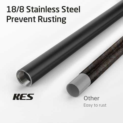 KES Freestanding Toilet Paper Holder with Reserve Matte Black 29 H
