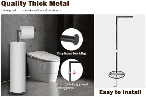 Rust-Proof Space-Saving Toilet Paper Holder