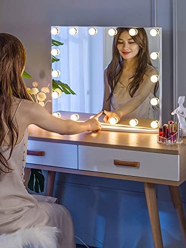 LUXFURNI Hollywood Vanity Mirror