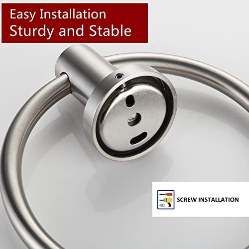 BGL Stainless Steel Towel Ring Brushed Nickel 2-Pack