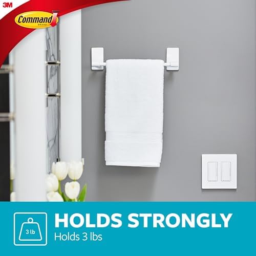 Command Hand Towel Bar Matte Black 9 Inch