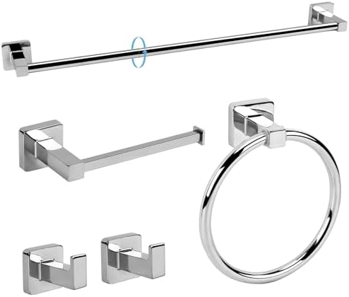 Sturdy Polished Chrome Towel Bars Set for BATHrooms