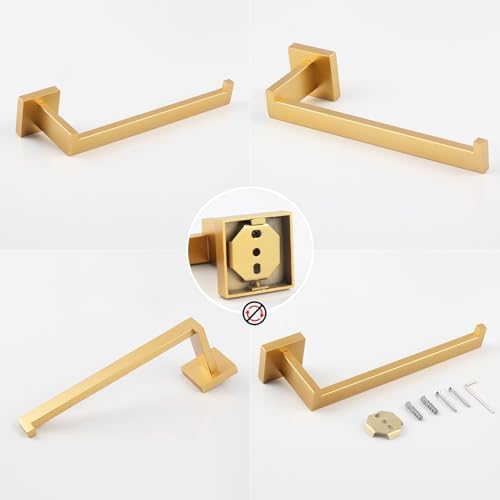 GERZWY Gold Stainless Steel Towel Ring