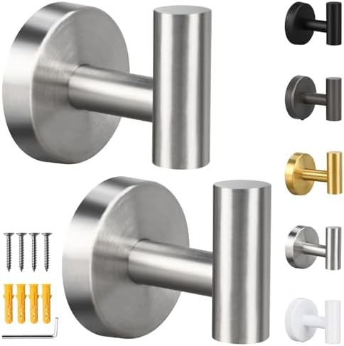 Durable Space-Saving Towel Hook Set Matte Black More