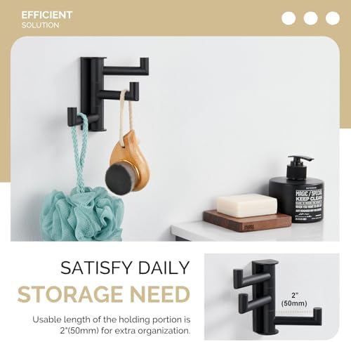 Angle Simple Swivel Towel Hook 3 Arms