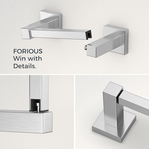 FORIOUS Stainless Steel Toilet Paper Holder Set