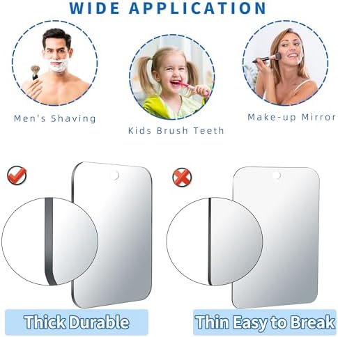 6x8 Anti-Fog Shower Mirror
