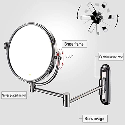 AMHIL Vanity Mirror 10x Magnification 8 Inch Metal Beauty Mirror