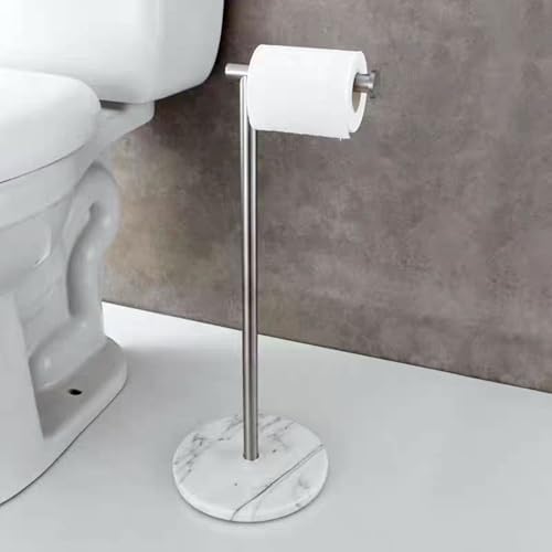 26 Tall Marble Toile Paper Holder - Rust-Proof Steel With Anti-Slip Pads