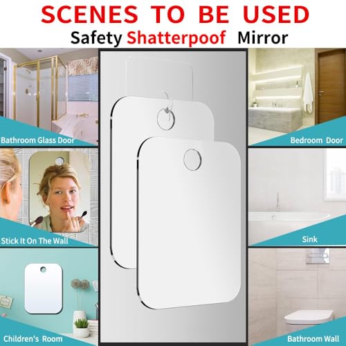 SAFEE MRROR - Effortless Shave Travel-Friendly 6x8 Shower Mirror