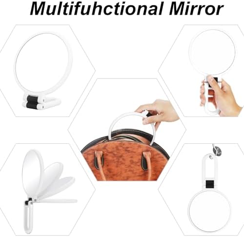 1x30x X Travel Mirror Handheld Double-Side 30x Magnifier for Women