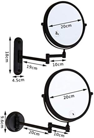 Must-Have Curated Design Cosmetic Mirror Rotating 3X Magnification Black Square