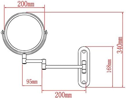 Elegant Wall-Mounted Magnifying Mirror for Shaving Make-Up