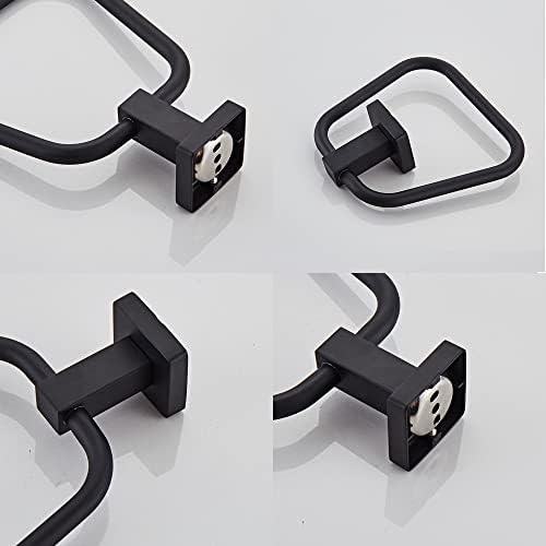 Sturdy Matte Black Towel Holder