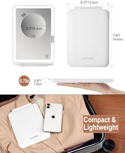 LuckyMIRO Rechargeable Travel Mirror