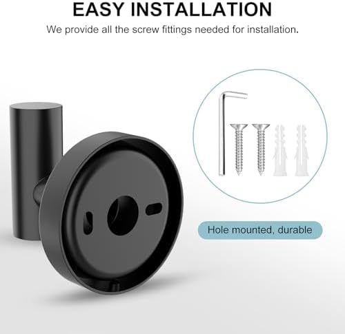 SetSail 4-Piece Matte Black Towel Hooks for Bathrooms