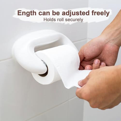 2PCS Toilet Paper Holder Spring Roller Replacement White Plastic