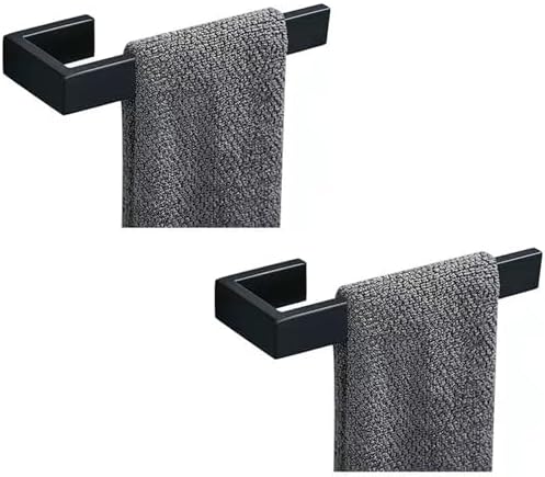 2-Piece Hand Towel Holder with Matte Black Finish