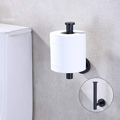 Tastos Matte Black Stainless Steel Toiletpaper Holder
