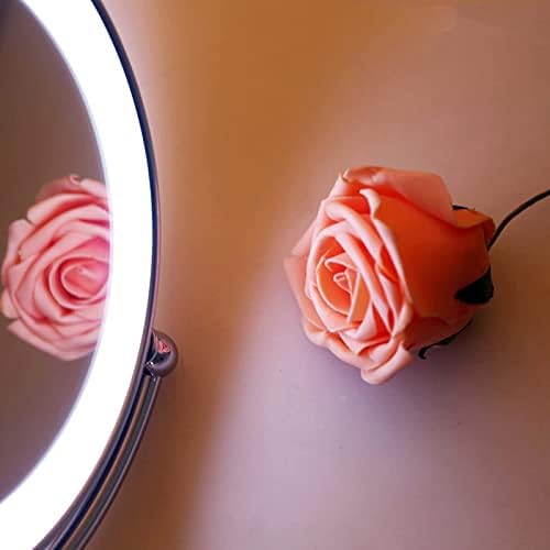 Wall-Mounted Two-Sided Swivel Makeup Mirror with USB Rechargeable 8 Magnification