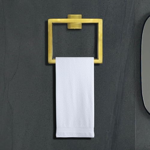 IJDD Brushed Gold Hand Towel Ring Holder