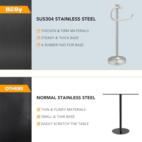 BESy 17-Inch Brushed Nickel Towel Bar