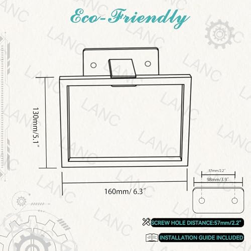 Durable towel ring for bathroom or kitchen