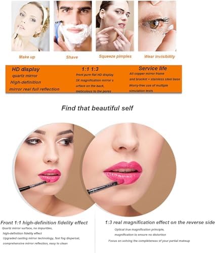 Wall-Mounted Makeup Mirror with Adjustable Arm