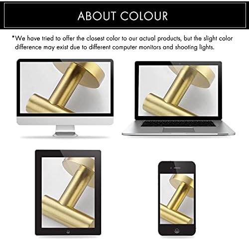 KES Premium Stainless Steel Towel Hook Gold-Brushed Bath Kitchen Essentials