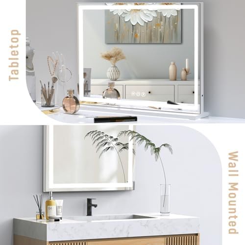 Ergonomic LED Vanity Mirror with USB Charging for MakeUp