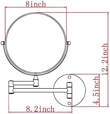 ZADIKO Wall Mounted Makeup Mirror with 1X 5X Magnification