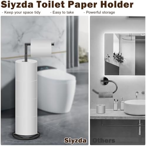 Rust-Proof Space-Saving Toilet Paper Holder