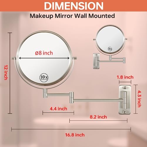 Erlingeryi 8 Wall Mounted Makeup Mirror