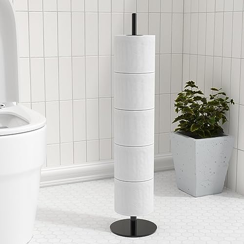 Stainless Steel Toilet Paper Holder Stand for Bathroom Storage