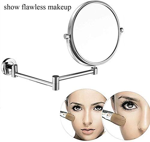 DEIHGE Wall-Mounted Makeup Mirror with 360-Degree Swivel Magnification