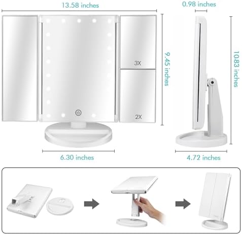 Deweisn Lighted Vanity Mirror with 21 LED Lights